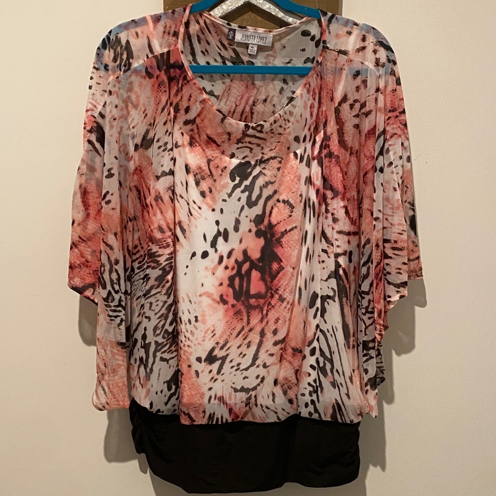 Jennifer Lopez Multicolor Patterned Blouse